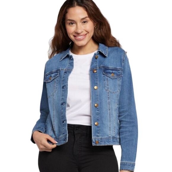 Seven7 Women's Kramer Highline Denim Jacket - Modern Twist on Classic Style Size - Picture 1 of 9
